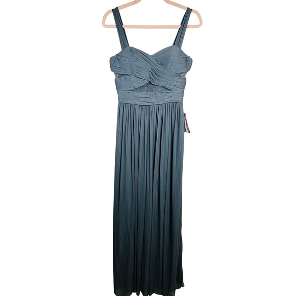 NWT Birds Grey Elsye Dress XS Sage Mesh Formal Prom Bridal Gown - Picture 2 of 10
